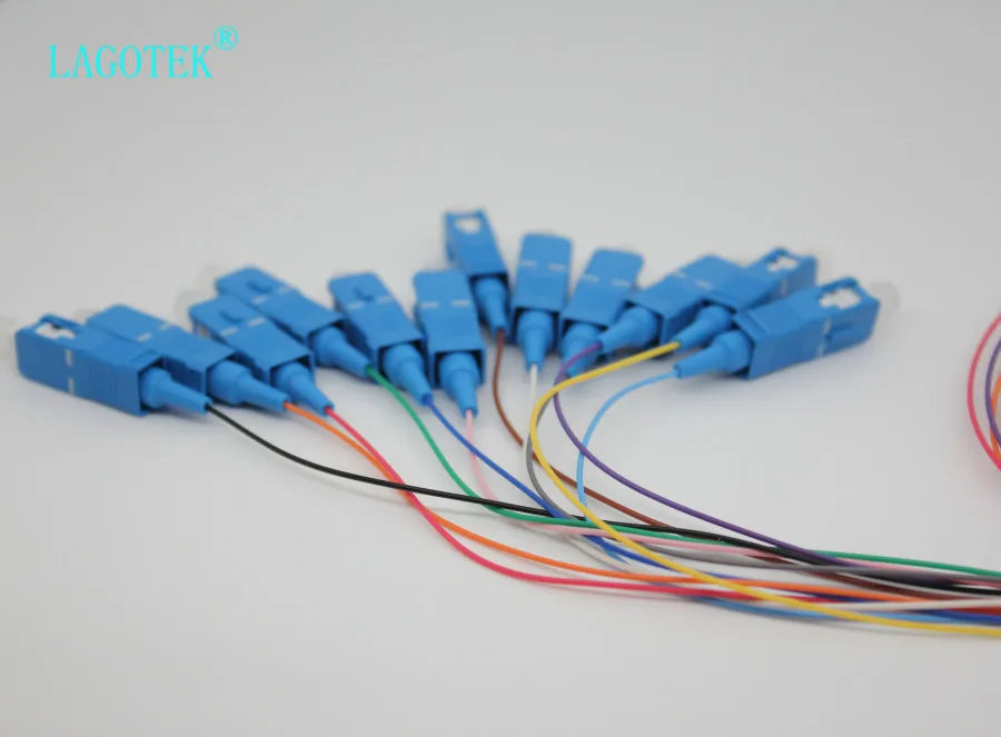 10PCS/LOT  12 Colors SC/UPC-SM(9/125)-G652D 