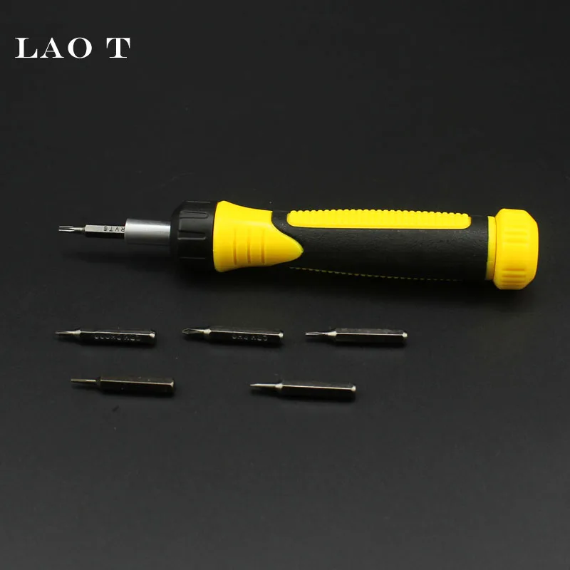 

LAO T Screwdriver Adjustable Ratchet Screwdriver Bits Telescopic Screwdriver Multi Function Repair Hand Tools 7in1