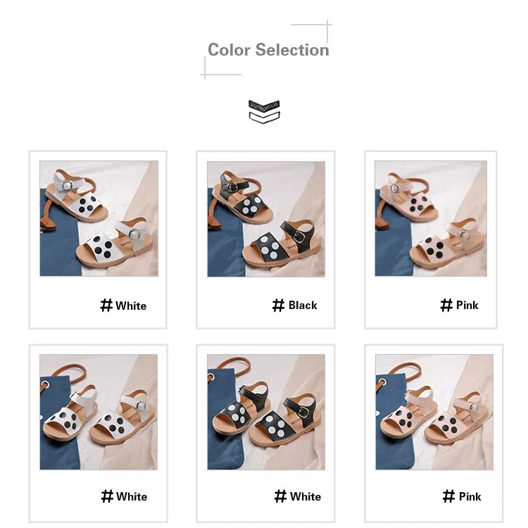 Сандалии для девочек; милые детские сандалии для младенцев в горошек; детская летняя обувь с открытым носком; кожаная обувь принцессы; удобные сандалии; Sandalet