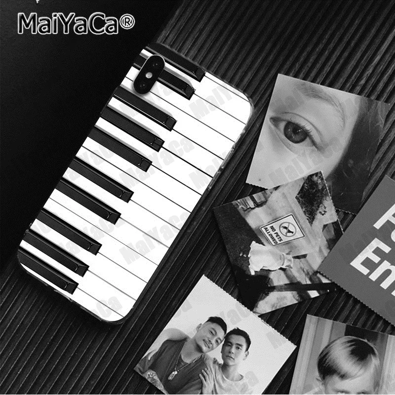 MaiYaCa Teclado de piano de música funda de teléfono de alta calidad para Apple iPhone 8 7 6 S Plus X XS MAX 5 5S SE XR cubierta