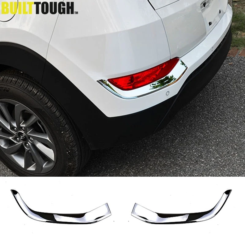 

For Hyundai Tucson 2016 2017 2018 Chrome Rear Bumper Reflector Fog Light Lamp Cover Strip Bezel Molding Garnish Lid Car Styling