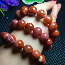 Натуральная Южная подвеска издрагоценного красного агата женские бусы браслет 13-12 мм AAA