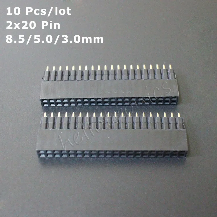 

Hellotronics 10 Pcs/Lot GPIO Header for Raspberry Pi A+ Model B+ Pi 2 Pi 3 Pi 4 Pi Zero - 2x20 Female Header 0.1'' Pitch