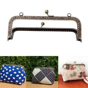 

1Pc DIY Purse Handbag Handle Coins Bags Metal Kiss Clasp Lock Frame DIY 12.5cm