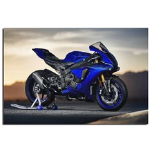 Wall Art мотоцикла картина Yamaha YZF R1 супер велосипед постер печать на холсте картины в рамках для Декор в гостиную B78