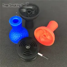 1 шт Силиконовая кальянная чаша с 1 шт серебряным kloud угольным держателем, угольным нагревателем, одной ручкой, вздор, лотос, уголь, аксессуары для кальяна