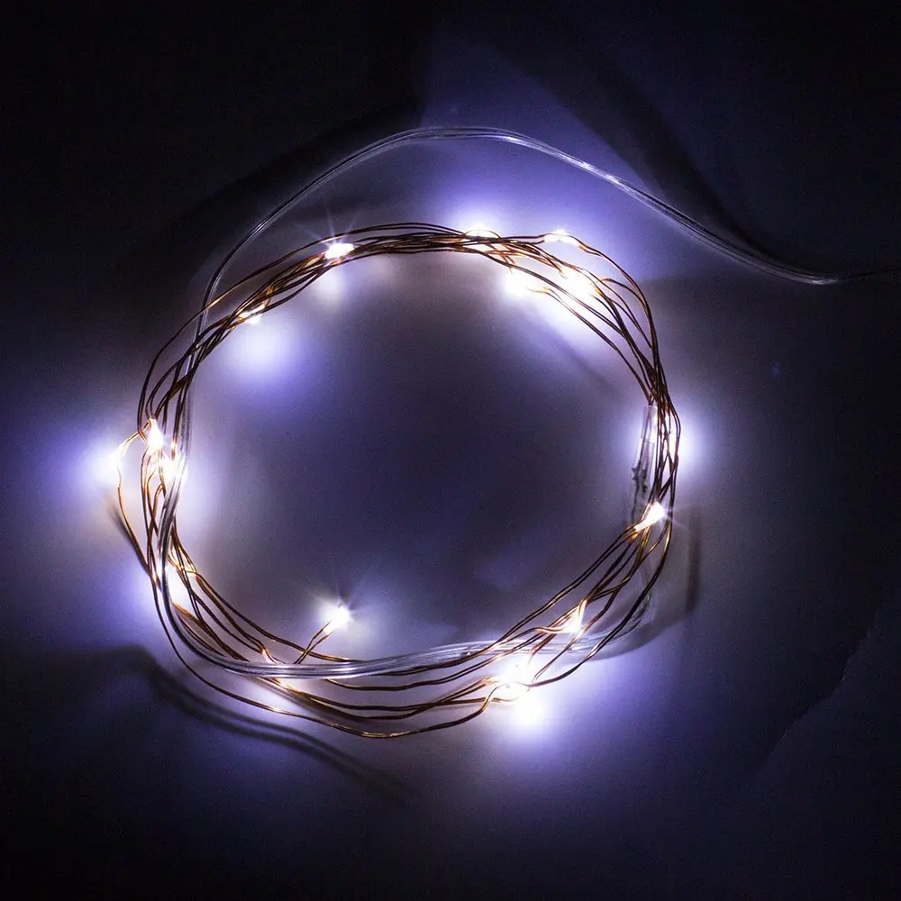 5pcs/lot 5M 50 LEDs Indoor/Outdoor Decor Copper Wire LED String Lights