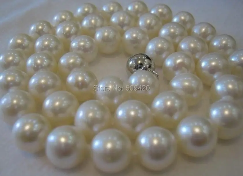 

Free Shipping >>18" noblest AAA++ 10-11MM SOUTH SEA WHITE PEARL NECKLACE