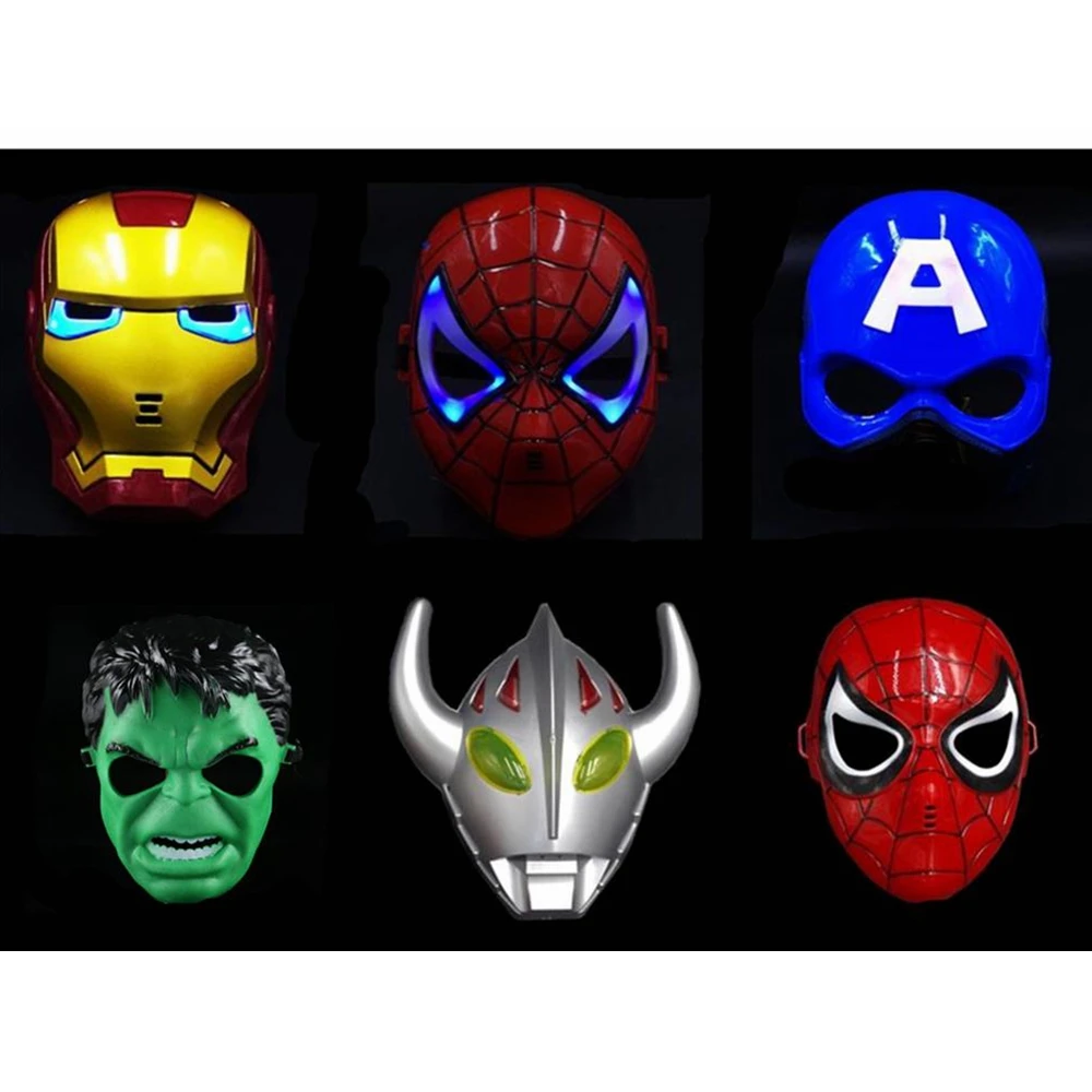 

Iron Man / Hulk / Captain America / Altman Movie Helmet Mask Super Hero LED Lighting Party Mask Costume Halloween Party Children