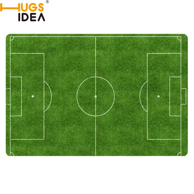 Hugsidea Custom Football Carpet Slip Resistant Rugs Bedroom Floor Hugsidea Custom Football Carpet Slip Resistant Rugs Bedroom Floor Mat Doormat Green Court Desgin Funny