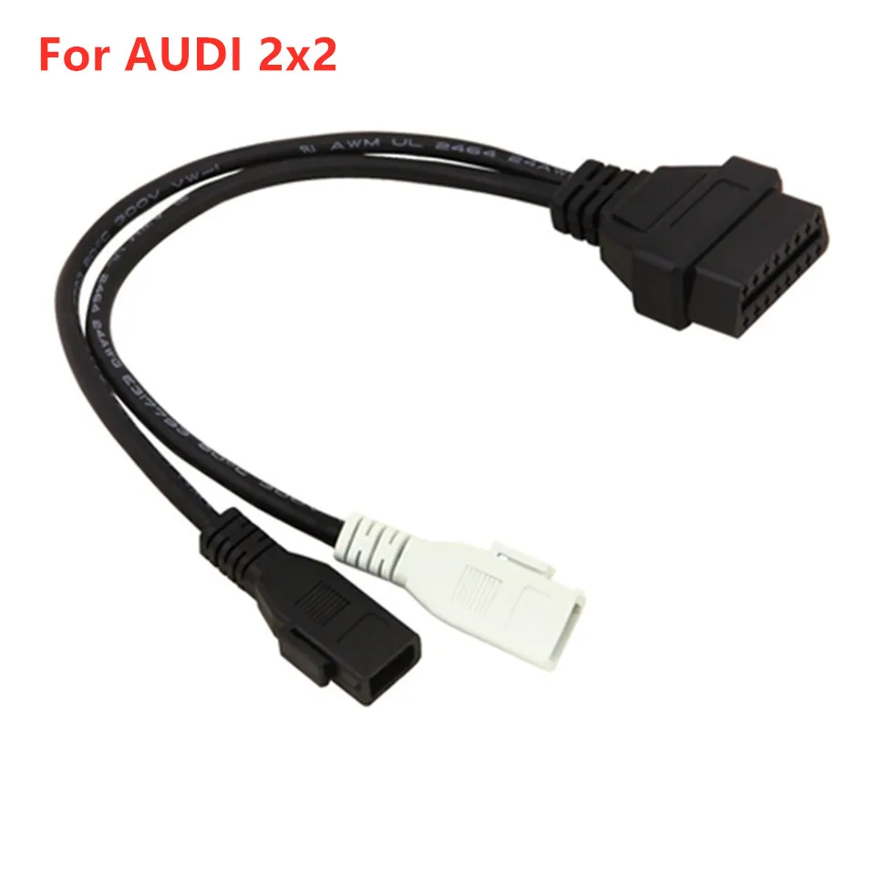 

VAG Adapter For AUDI 2X2 OBD1 OBD2 Car Diagnostic Cable 2P+2P Fits Audi 2X2Pin to OBD2 16Pin Female Connector for VW/Skoda