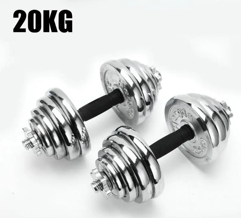 NonSlip GripChrome Dumbbell Set Dazzling Decor