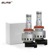 EURS 7S H4 H7 Led Car Headlight Automobile LED Bulb XHP50 80W 8000LM H1 H11 9005