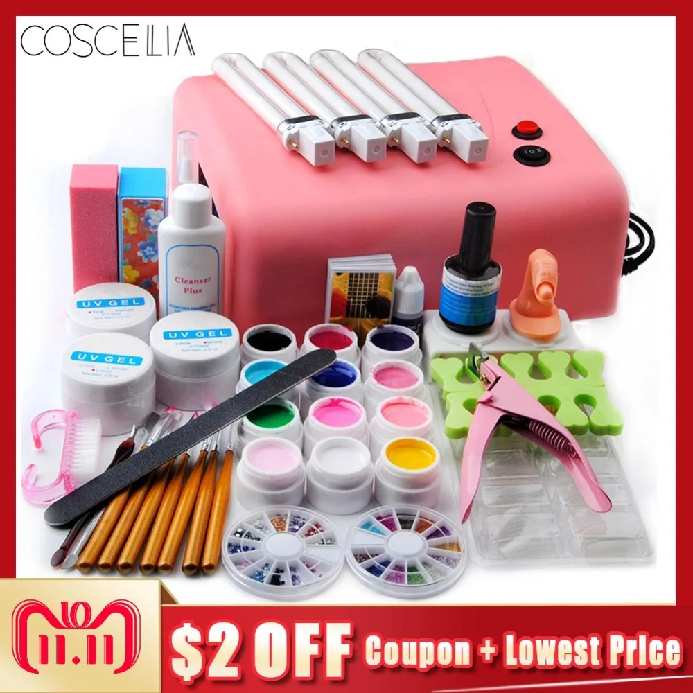 36W Nail Dryer UV Lamp 12 UV Gel Polish Manicure Nail Set Machine UV Gel Sticker Rhinestone Set for Manicure Nail Tools Kit Sets цена 36W Nail Dryer UV Lamp 12 UV Gel Polish Manicure Nail Set Machine UV Gel Sticker Rhinestone Set for Manicure Nail Tools Kit Sets цены онлайн
