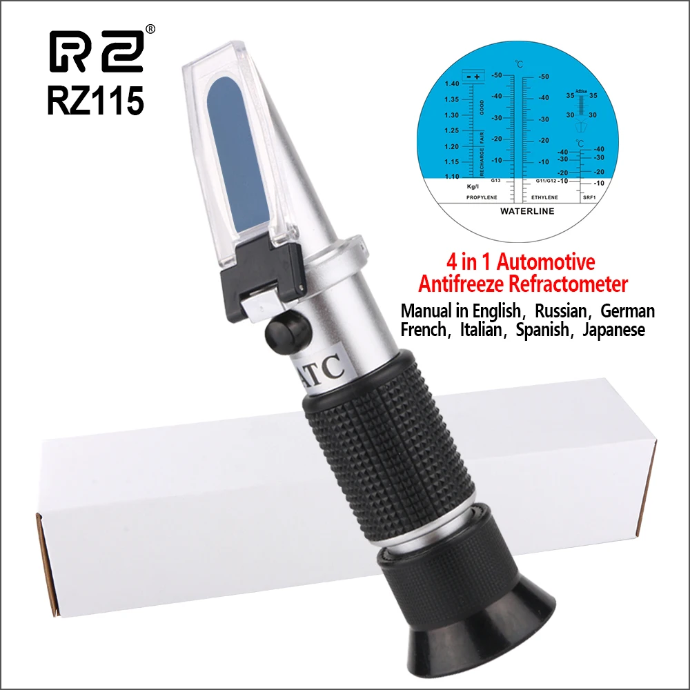 

RZ Digital Refractometer Automotive Antifreez Refractometer Freezing Concentration RZ115 Normal 0.01sg Brxi Refractometer