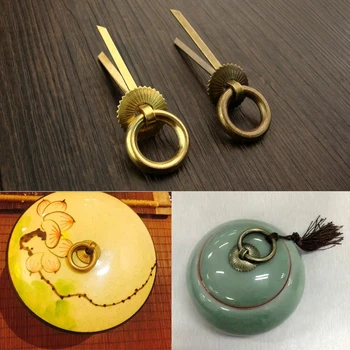 2pcs Retro Metal Kitchen Drawer Cabinet MINI Handle Furniture Knobs Hardware Cupboard Antique Brass Shell Pull Handles