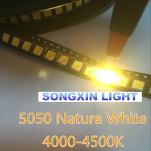 1000 шт. 5050 SMD светодиодный диоды smd 5050 белый/натуральный белый светодиодный CCT: 4000-4500k 0.2w-60MA 5050 NW