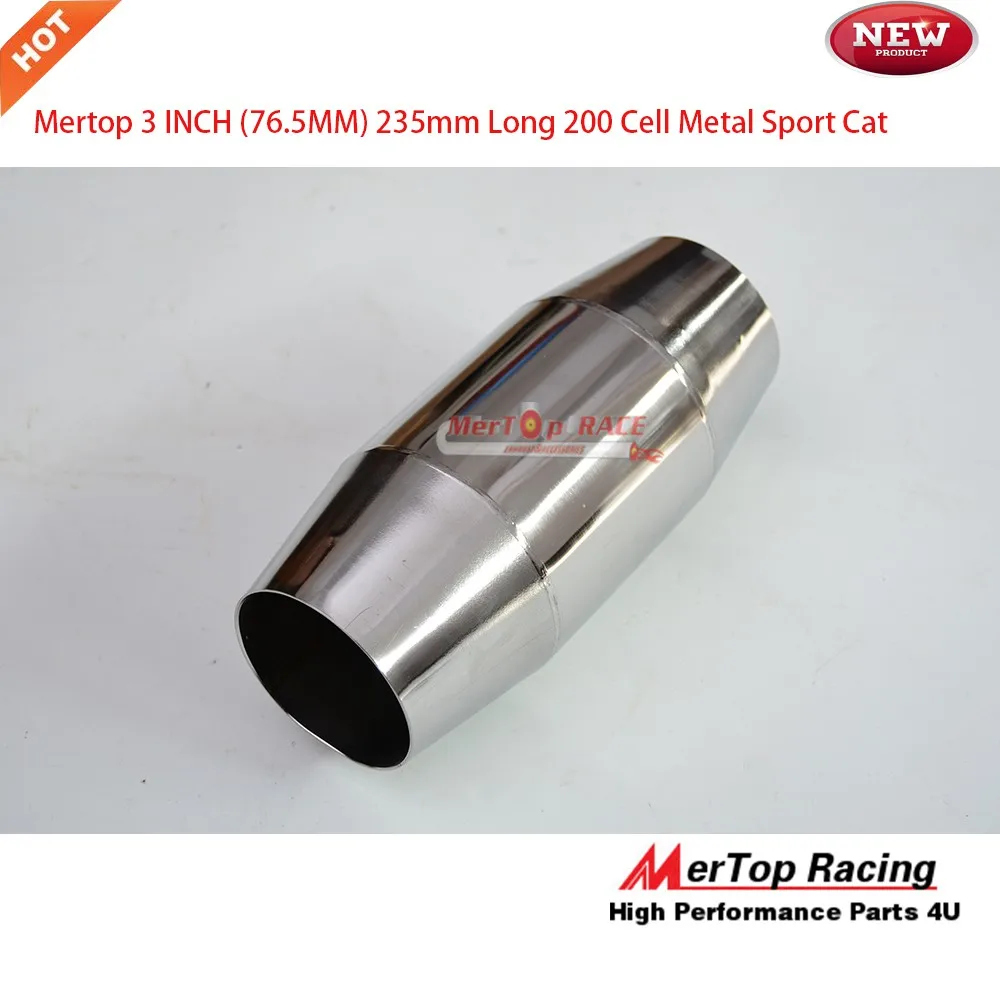 MerTop Racing 3,0 ''(76,5 мм) 230 мм Длинный конус 200 ячейка универсальный металлический спортивный катализатор