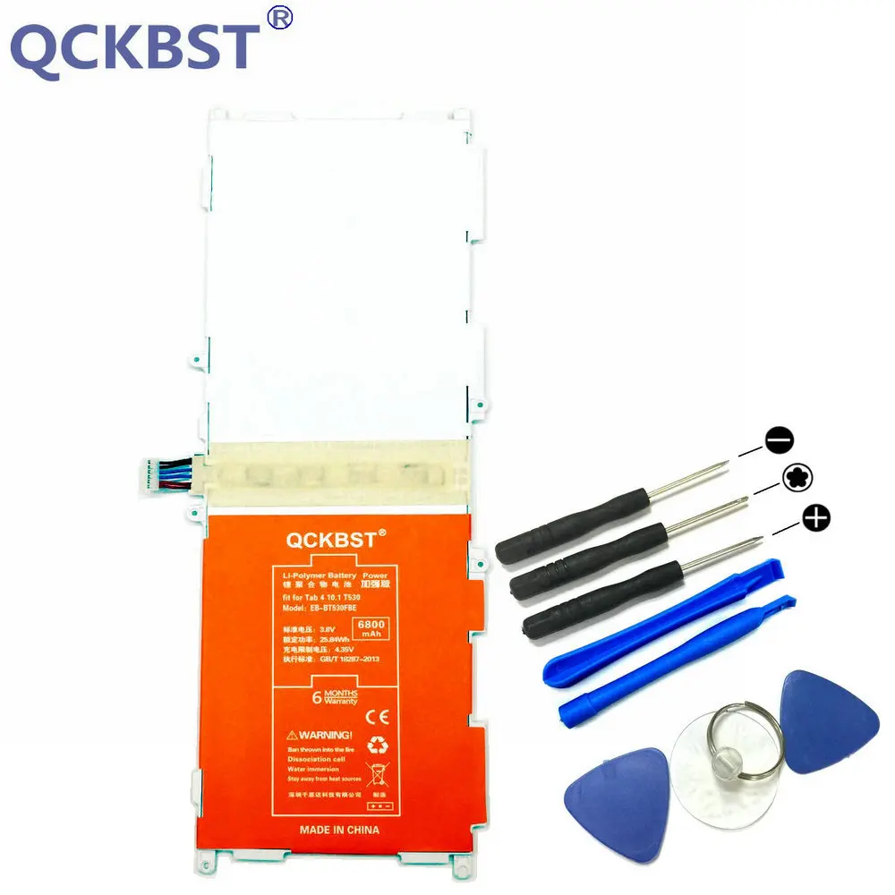 Сменный аккумулятор QCKBST для Samsung GALAXY Tab 4 T530 T531 T535 планшета 6800 мАч с аккумулятором