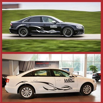 

Car Stickers 2pcs Car Body Door Stickers World Rally Racing Sports Decals Hood Door Personalized Auto Exterior Accessories