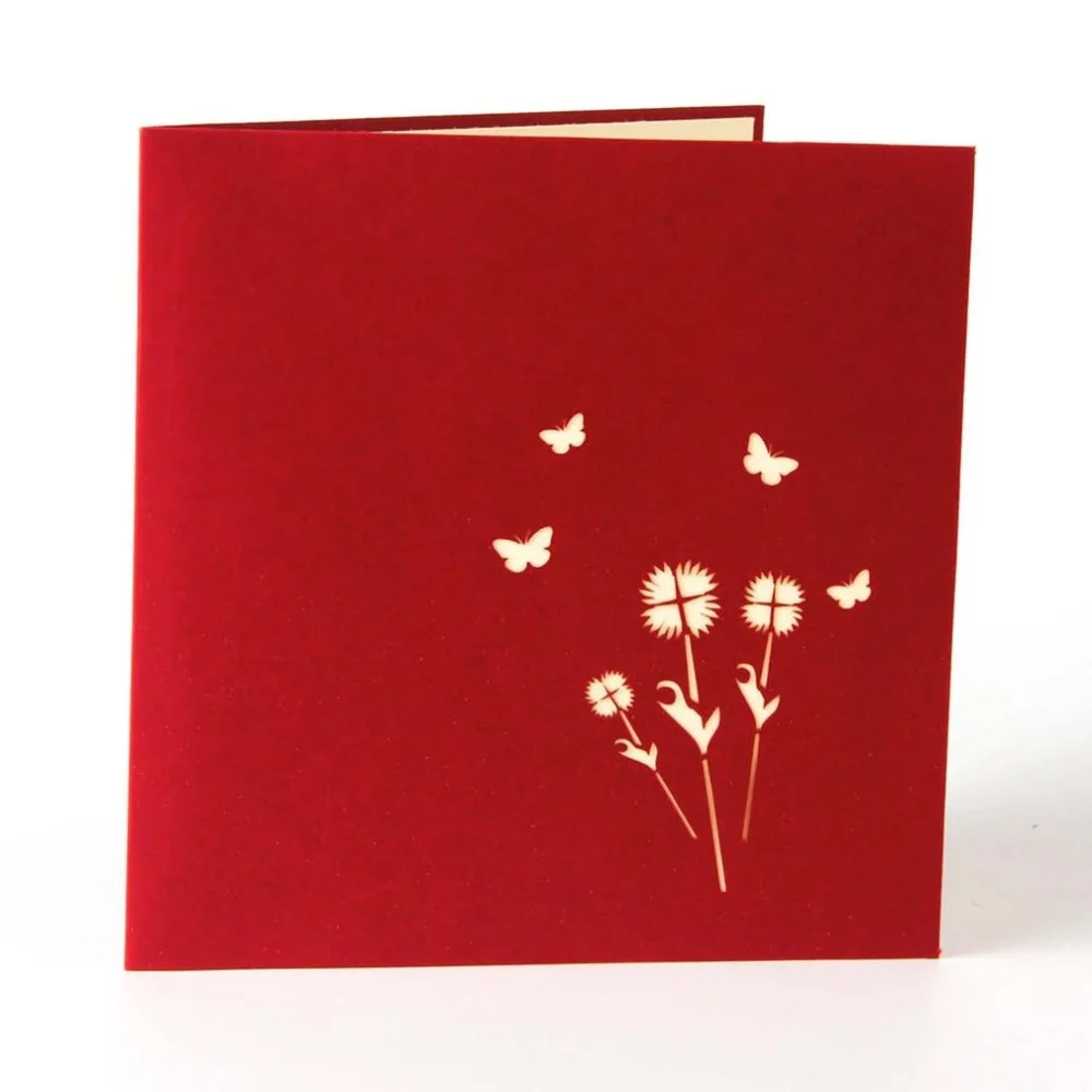 3D Pop Up Поздравительные открытки Подарочная открытка на день рождения красное сердце фестиваль карты Винтаж приглашение брак любовные