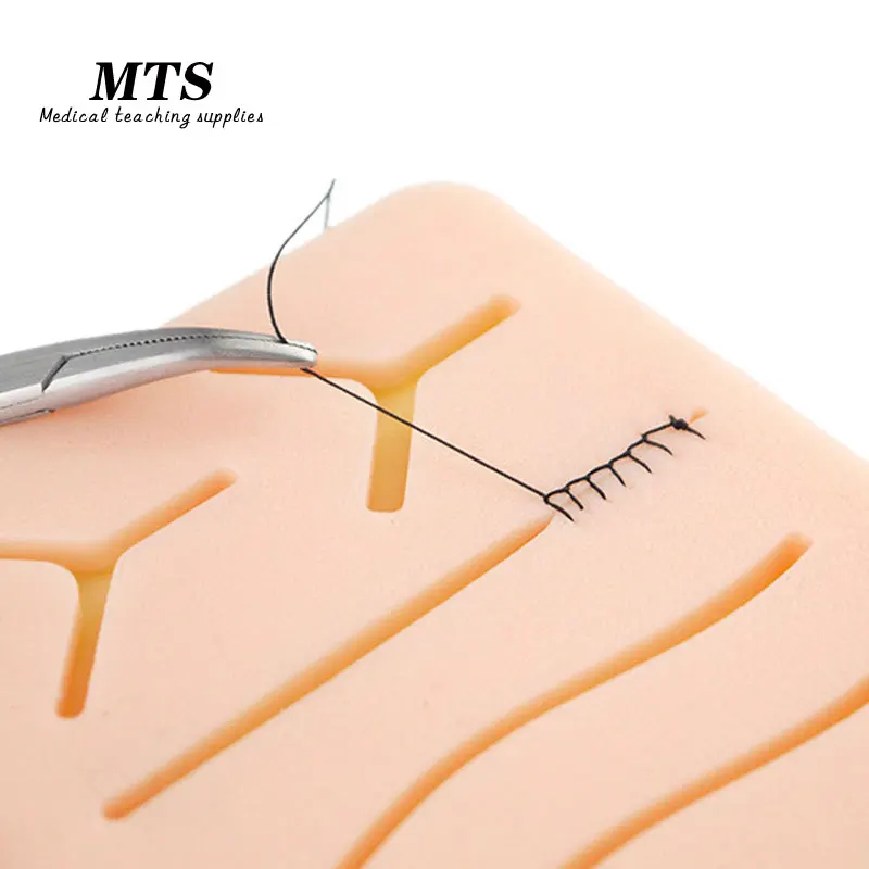 МТС силиконовая кожа Suture pad хирургический ранный шов Тренировочный Набор для медицинского обучения тренировочный травматический пистолет