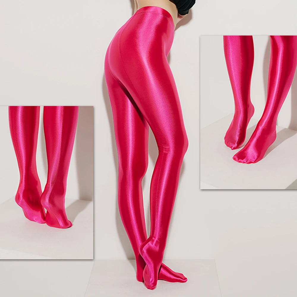 NEST Ms. Rose Красные сексуальные сиамские штаны колготки атласные блестящие Высокая мода сексуальный комбинезон женские колготки LEOHEX