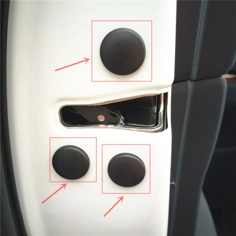 

Universal Car Door Lock Check Screw Protect Cover Trim Stickers Waterproof For All Car models Styling 12pcs/set