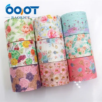 

I-19221-382,38mm 1-1/2'' 10yards flower Thermal transfer Printed grosgrain Ribbons,bow cap accessories and decorations