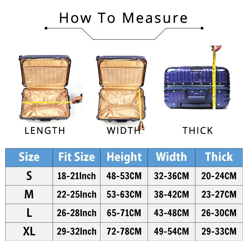 Утолщенный защитный чехол для багажа для путешествий, чехол для путешествий, эластичный Чехол для багажа, подходит для 18-32 дюймов, чехол для костюма