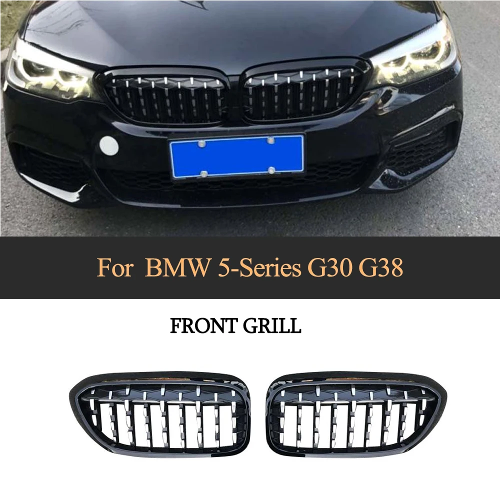 

ABS Front Grille For BMW G30 G31 G38 520i 530e 530i 540i 2017-2019 5 Series Racing Grill 2pcs/set