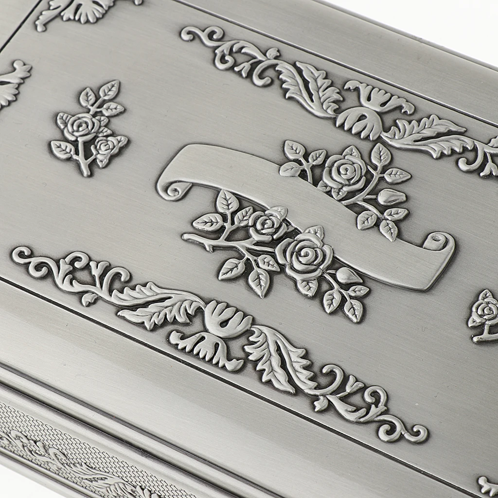 

Luxury Vintage Metal Alloy Jewelry Box Trinket Case Christmas Birthday Gift