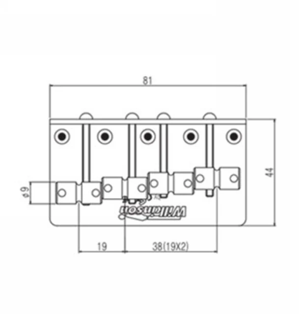 Wilkinson WBBC четыре 4 Струны электрический бас-мост с латунными седлами для прецизионных джазовых басов хром серебристый черный