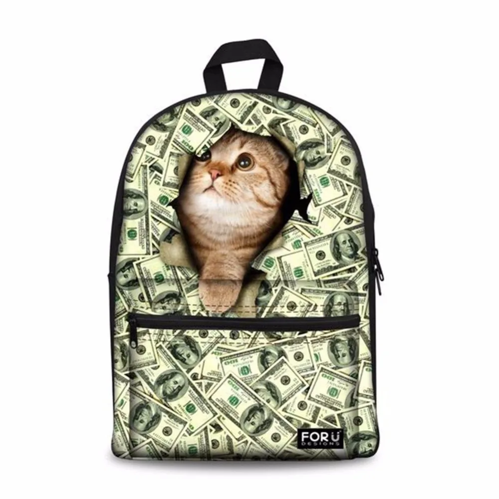 

Noisydesigns 3D Cats Dog Animal Children School Bags For Teenage Girls Backpack Kids Bookbag Cartoon Printed New Fashion Style