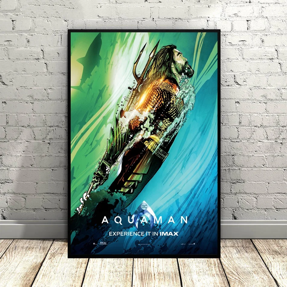 Плакат из фильма Aquaman Джеймс Вань Джейсон Момо 2018 художественный плакат на холсте