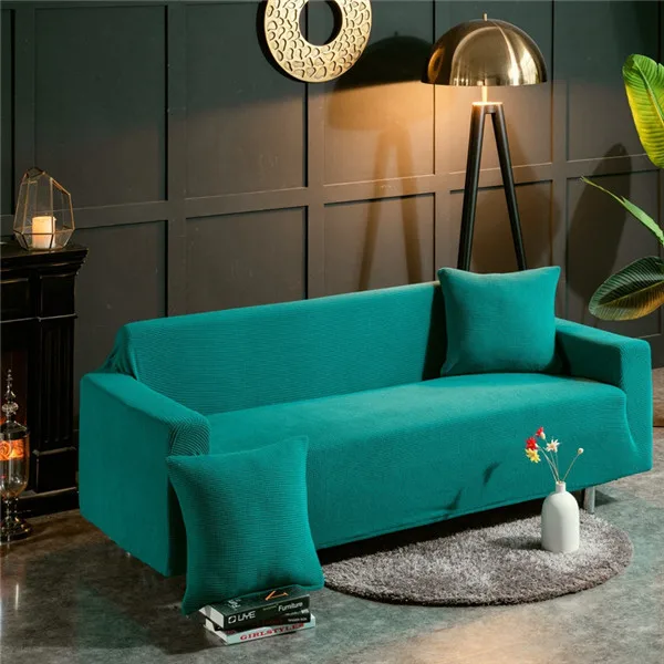 1 шт. сплошной цвет Толстый эластичный диван-чехол Универсальный диван-чехол все включено угловой диван-Чехлы для гостиной funda диван - Цвет: Color 8