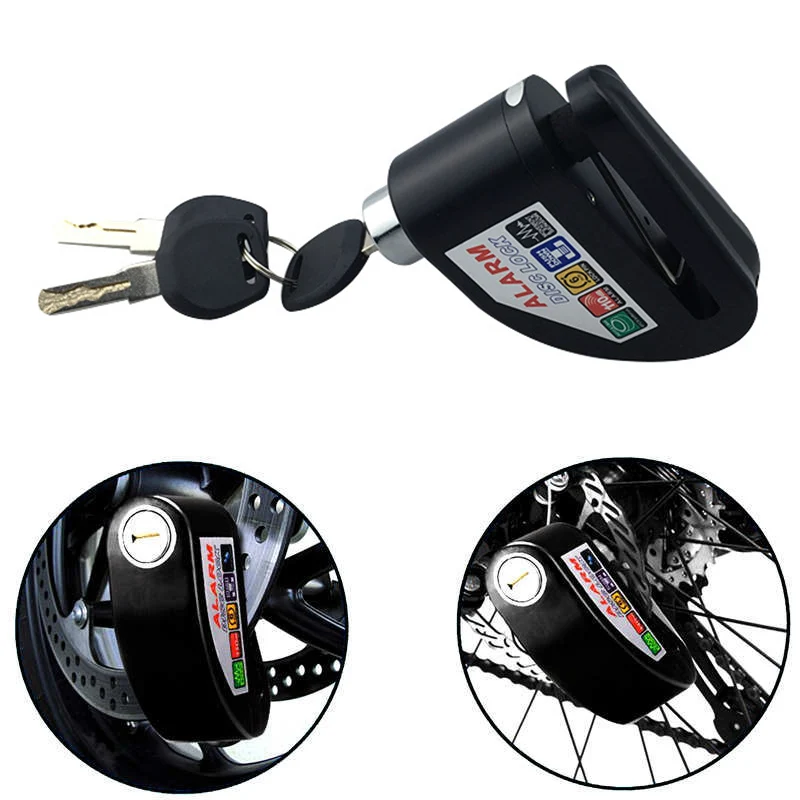 New Motorcycle Lock Disc Brake 110dB Alarm Sound Durable Anti theft For