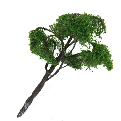 2pcs Green Mini 12cm Scenery Street Railway Railroad Model Tree 1/75 Scale Layout Train Landscape Model Tree for House Park Toy