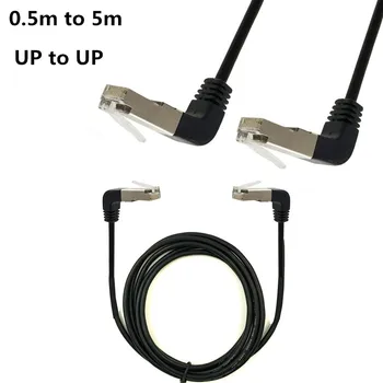 

2 Elbow Up & Up Angled 90 Degree cat5e 8P8C FTP STP UTP Cat 5e Ethernet Network Cable RJ45 Lan Patch Cord 0.5m 1m 2m 3m 5m Angle