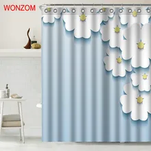 WONZOM Elegant Flower Polyester Fabric Rose Shower Curtain Bathroom Decor Waterproof Cortina De Bano With 12 Hooks Gift 2017 WONZOM Elegant Flower Polyester Fabric Rose Shower Curtain Bathroom Decor Waterproof Cortina De Bano With 12 Hooks Gift 2017