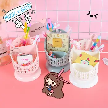 

Coloffice Korean Simple Small Fresh Multi-functional Pen Holder Hollow Cylinder Pen Storage Box Desktop Storage Office Supplies