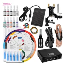 Ротационная татуировочная машина Профессиональный набор, Nueva Llega Suplies Tatuajes Maquina Kit De Tattoo Bobinas Tip профессиональная татуировочная машина