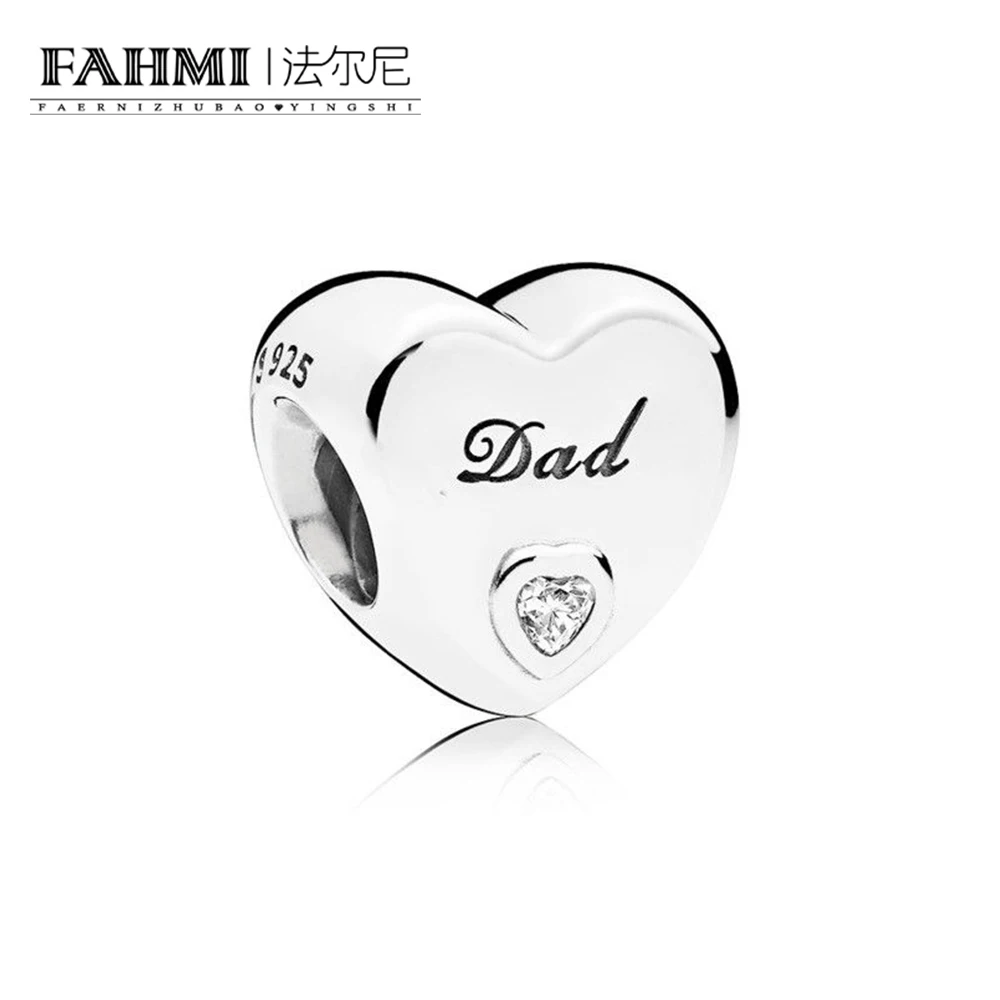 

FAHMI 100% 925 Sterling Silver 1:1 Authentic 796458CZ Charm Papa's liefde Bracelet Original Women Jewelry