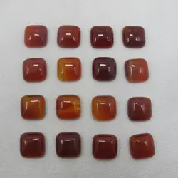 Натуральный красный агат e carnelian16mm площадь драгоценного камня Ювелирные изделия кабошон кольцо Уход за кожей лица 20 шт./лот