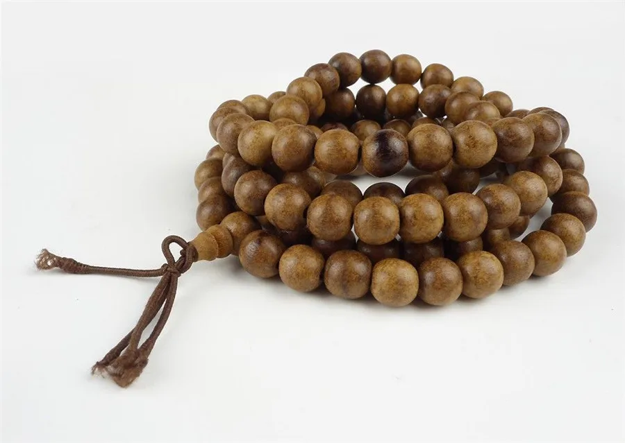 Natural Agilawood Aloeswood Round Wood Beads Bracelet (2)