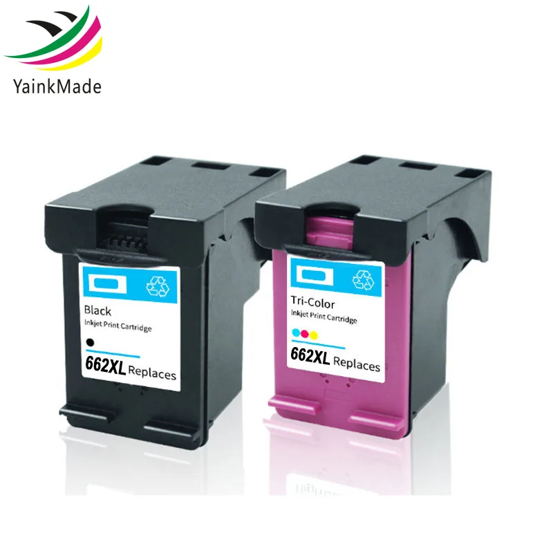 Combo of 2 Pack Remanufactured Inkjet Cartridges for HP 662XL Ink Cartridge Replacement for