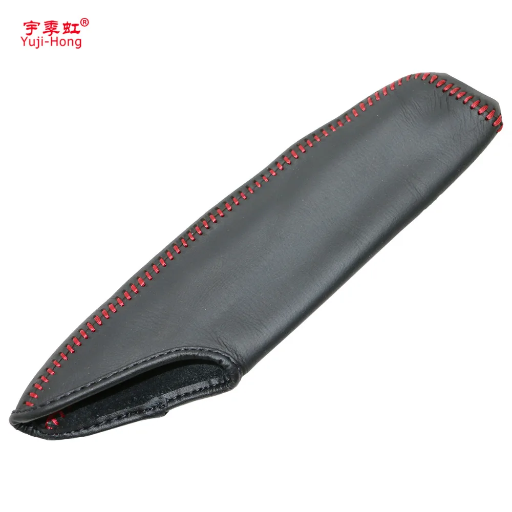 Yuji-Hong Car Handbrake Covers Case for Toyota RAV4 2013- Genuine Leather Handbrake Grips Car-styling Auto Cover