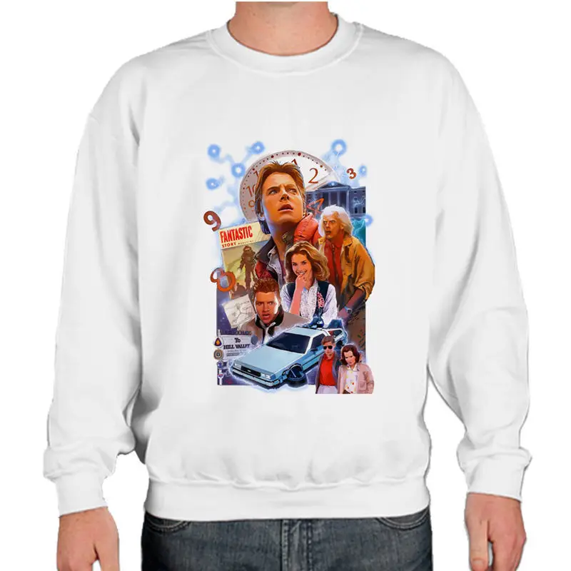 

BACK THE FUTURE Autumn Hoodie women/men Long Sleeve Printed hoodies Loose Shirt Top Tracskuit male Hoodies Sweatshirts HDM016
