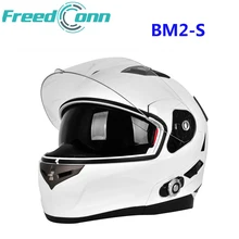 FreedConn BM2-S Смарт Bluetooth мотоциклетный шлем встроенный домофон система Dot Стандартный шлем 3 всадника BT говорящий с FM радио