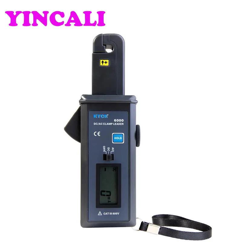 High Quality ETCR6000 AC/DC Clamp Leakage Current Meter Measuring 0mA-60.0A Data Memory 99 units Digital Clamp Meter High Quality ETCR6000 AC/DC Clamp Leakage Current Meter Measuring 0mA-60.0A Data Memory 99 units Digital Clamp Meter